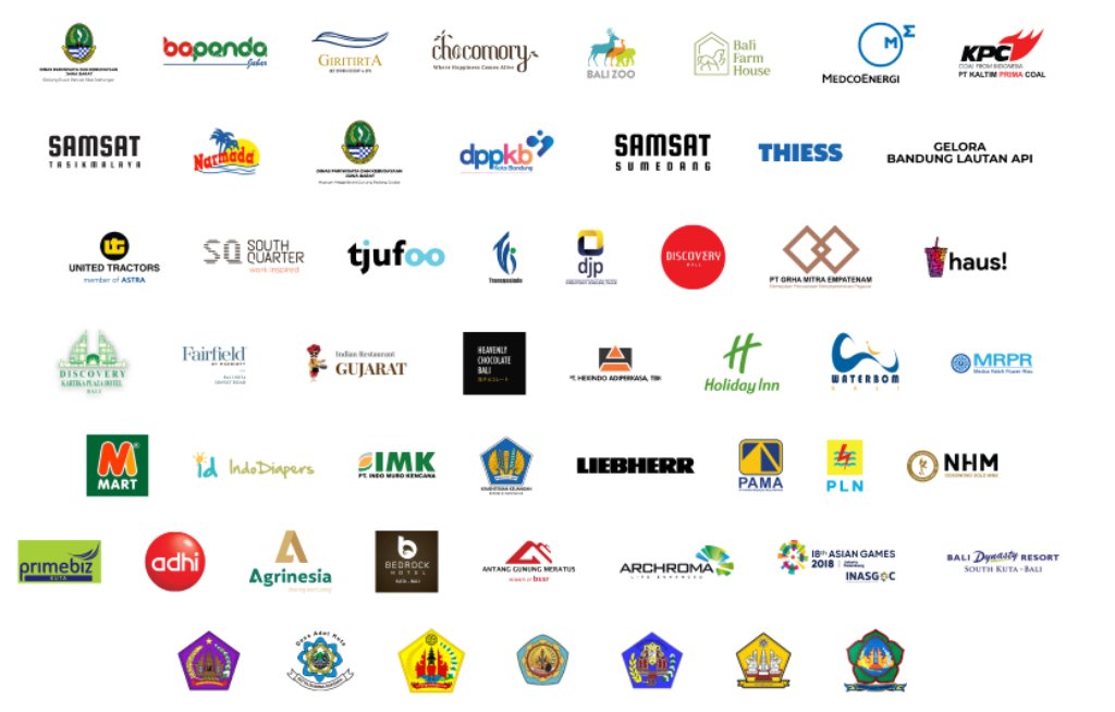Collage of client logos